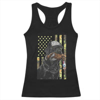 Camo Hunting Dog Turkey American Pride Gift Racerback Tank Top - Wonder Print Shop