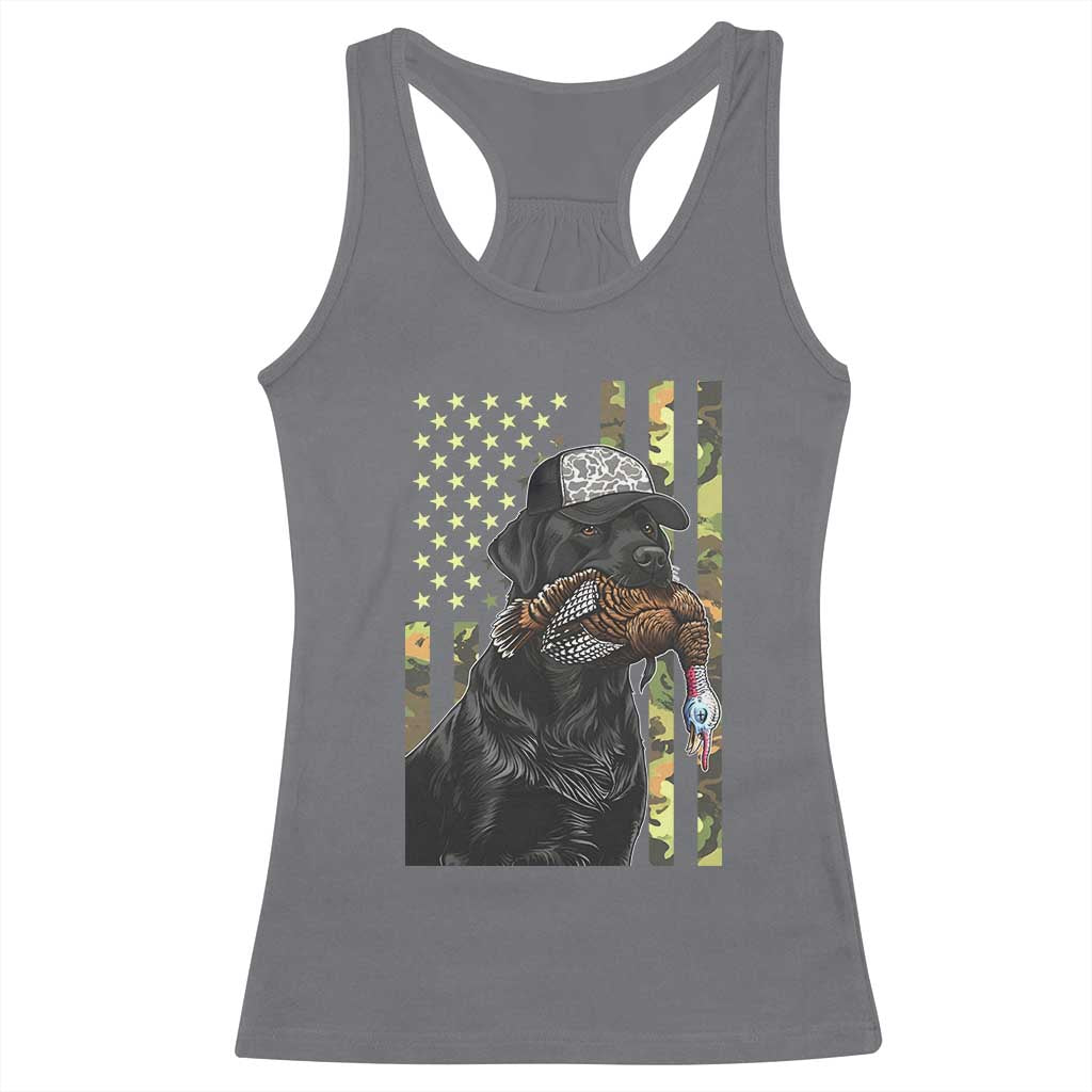 Camo Hunting Dog Turkey American Pride Gift Racerback Tank Top - Wonder Print Shop
