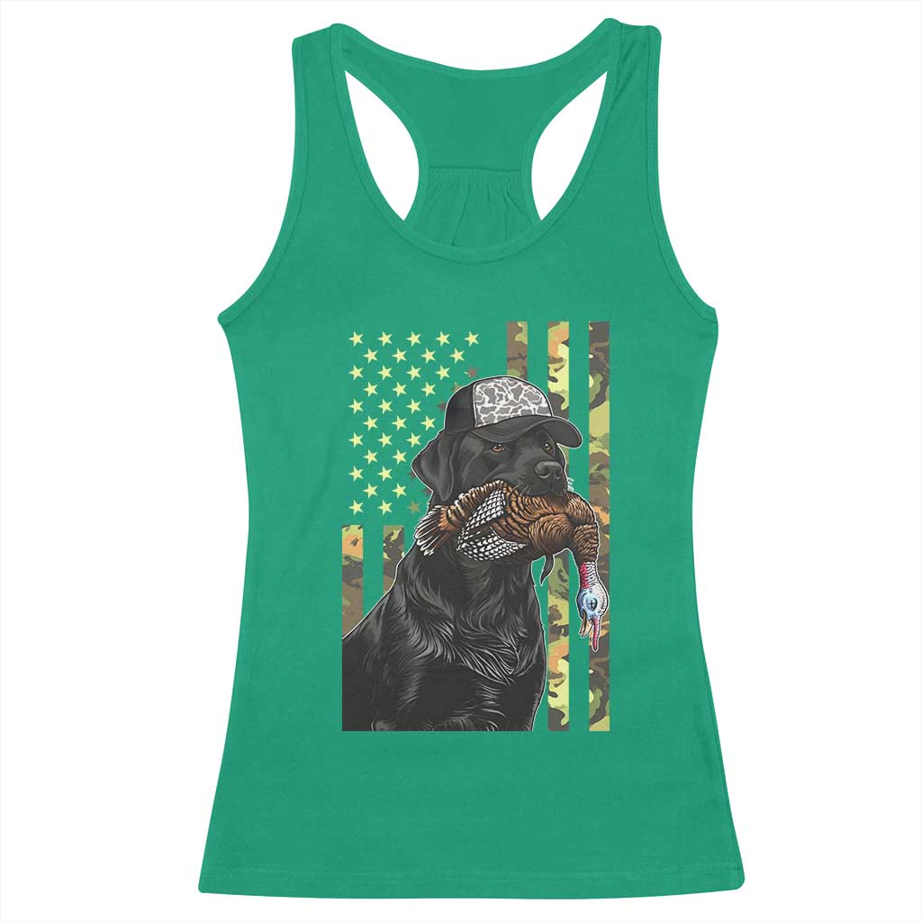 Camo Hunting Dog Turkey American Pride Gift Racerback Tank Top - Wonder Print Shop