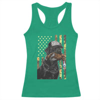 Camo Hunting Dog Turkey American Pride Gift Racerback Tank Top - Wonder Print Shop