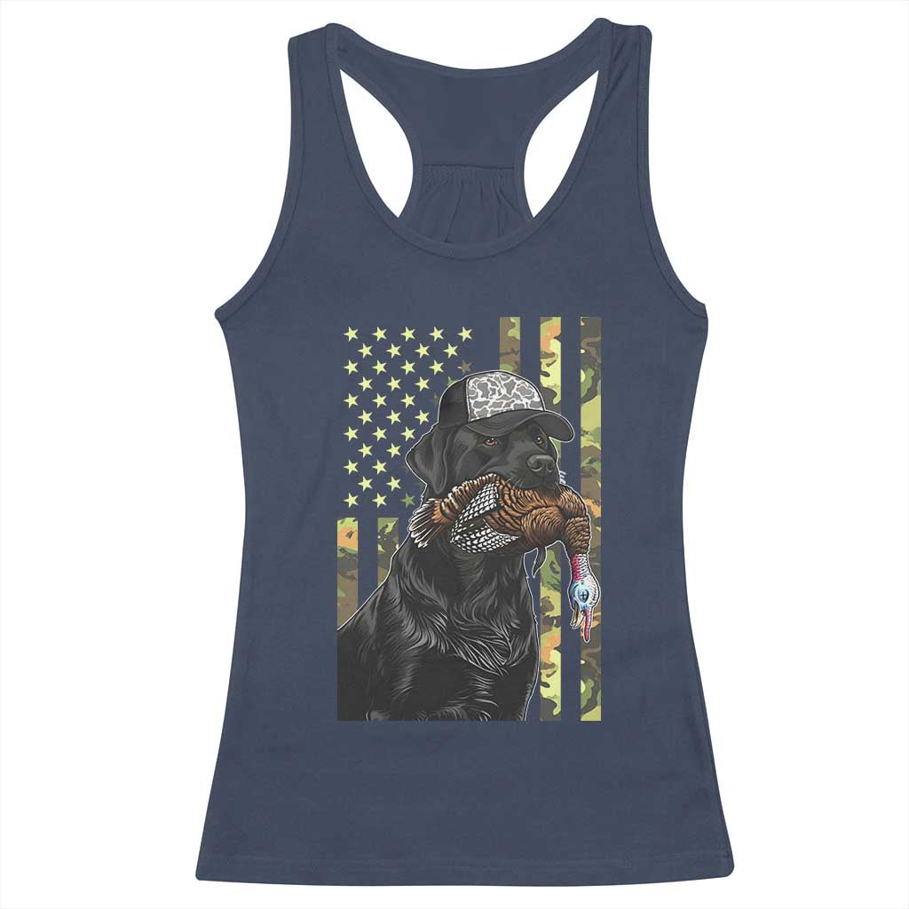 Camo Hunting Dog Turkey American Pride Gift Racerback Tank Top - Wonder Print Shop