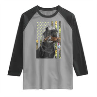 Camo Hunting Dog Turkey American Pride Gift Raglan Shirt - Wonder Print Shop