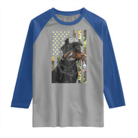 Camo Hunting Dog Turkey American Pride Gift Raglan Shirt - Wonder Print Shop