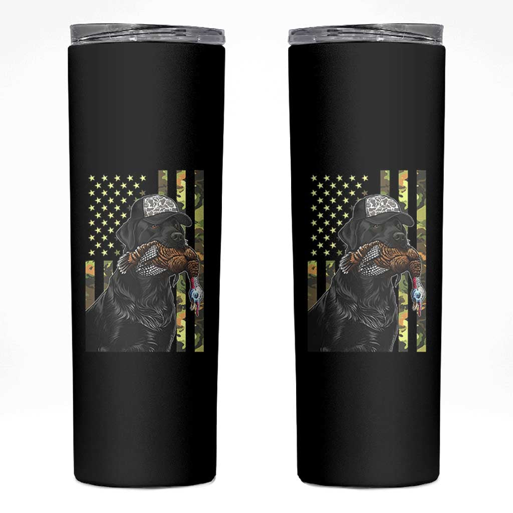 Camo Hunting Dog Turkey American Pride Gift Skinny Tumbler - Wonder Print Shop