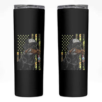 Camo Hunting Dog Turkey American Pride Gift Skinny Tumbler - Wonder Print Shop
