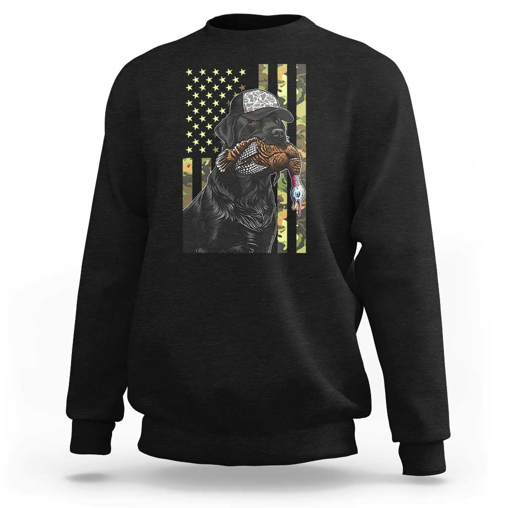 Camo Hunting Dog Turkey American Pride Gift Sweatshirt - Wonder Print Shop