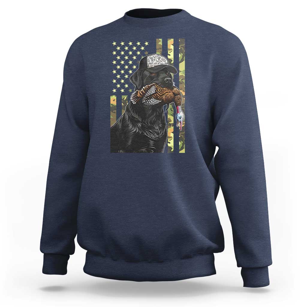 Camo Hunting Dog Turkey American Pride Gift Sweatshirt - Wonder Print Shop