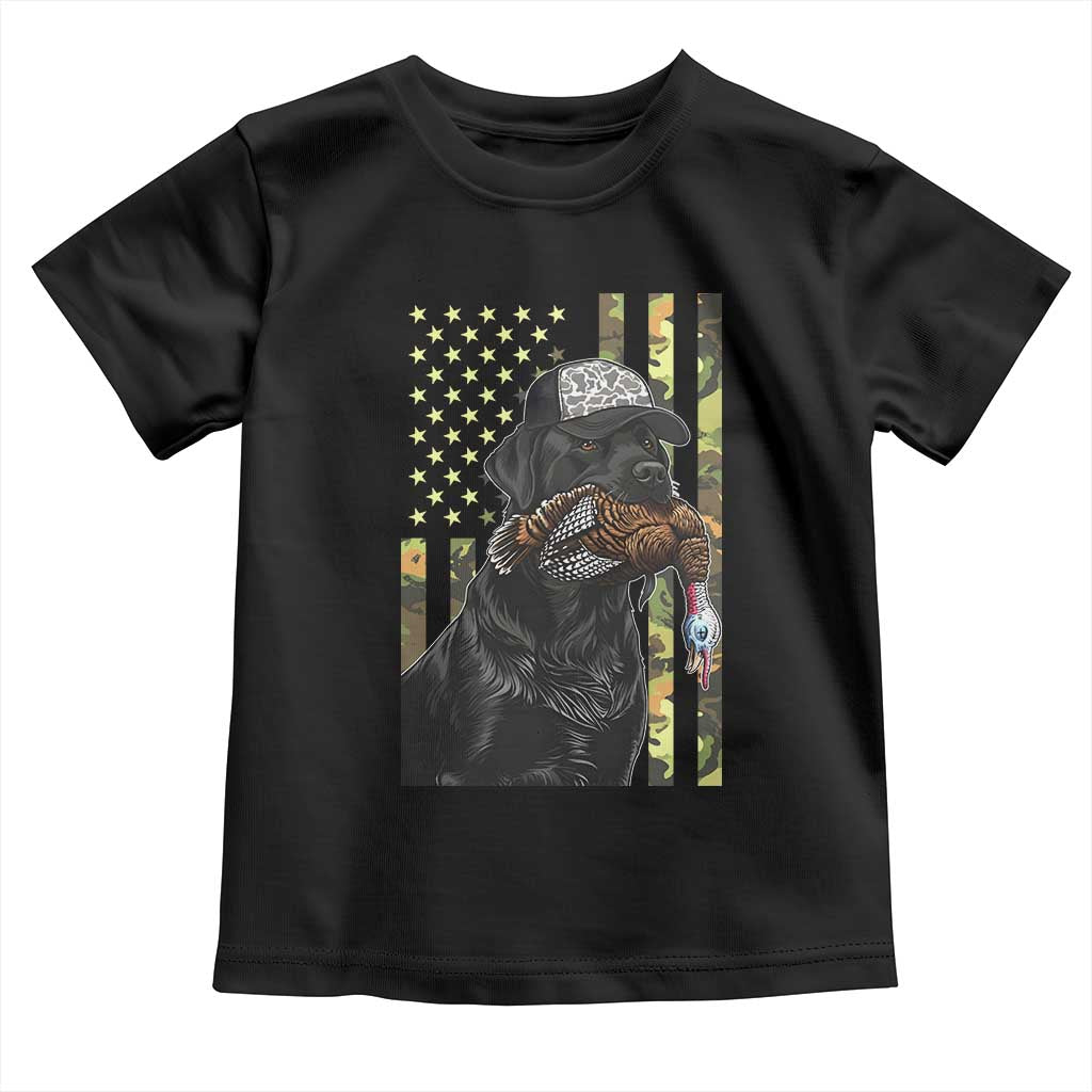 Camo Hunting Dog Turkey American Pride Gift Toddler T Shirt - Wonder Print Shop