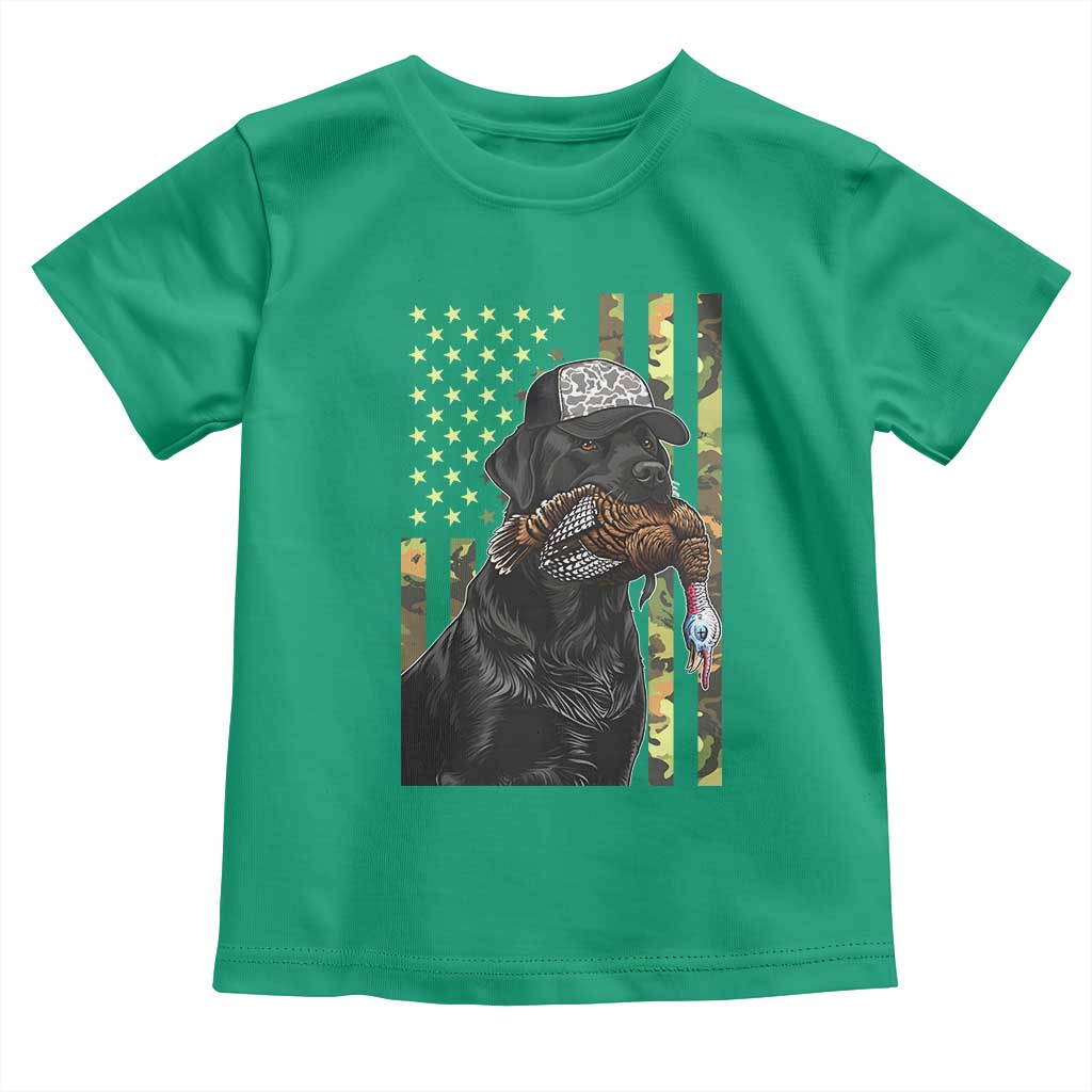 Camo Hunting Dog Turkey American Pride Gift Toddler T Shirt - Wonder Print Shop