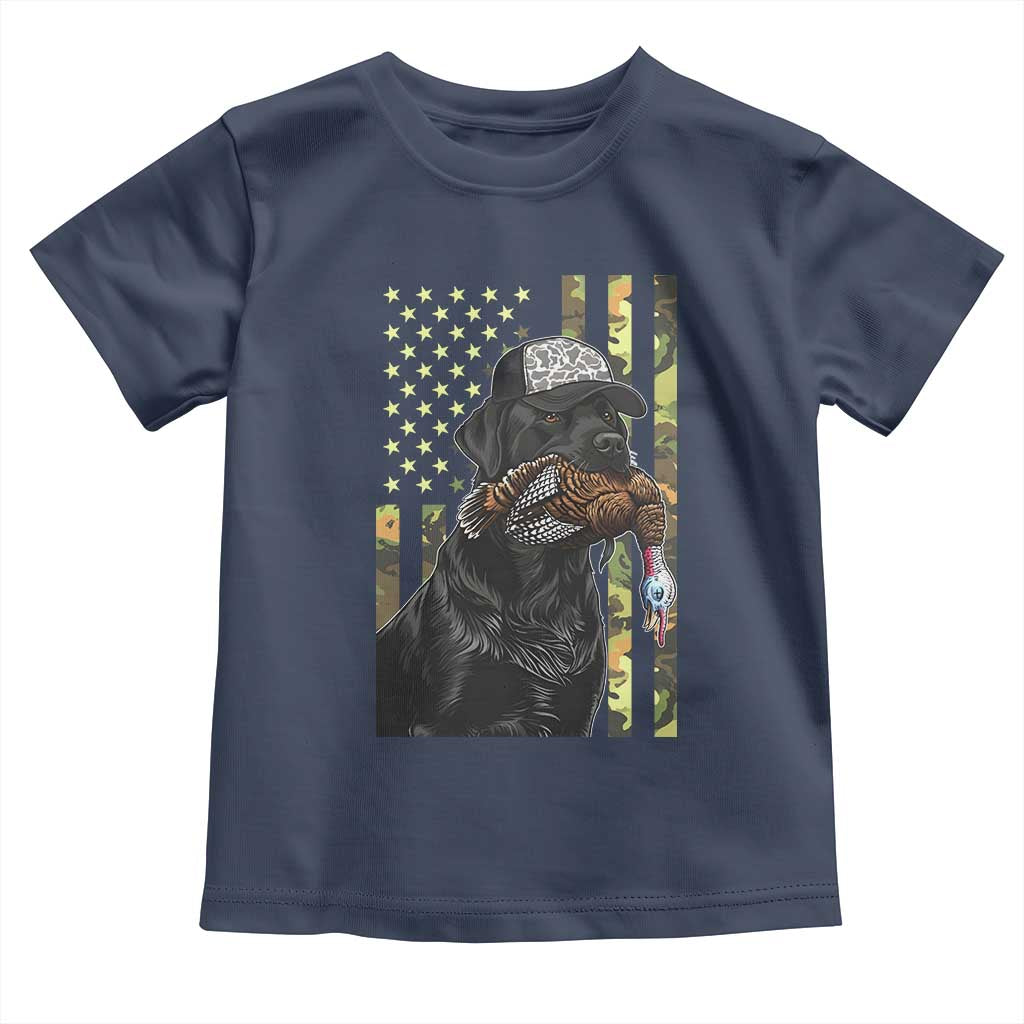 Camo Hunting Dog Turkey American Pride Gift Toddler T Shirt - Wonder Print Shop