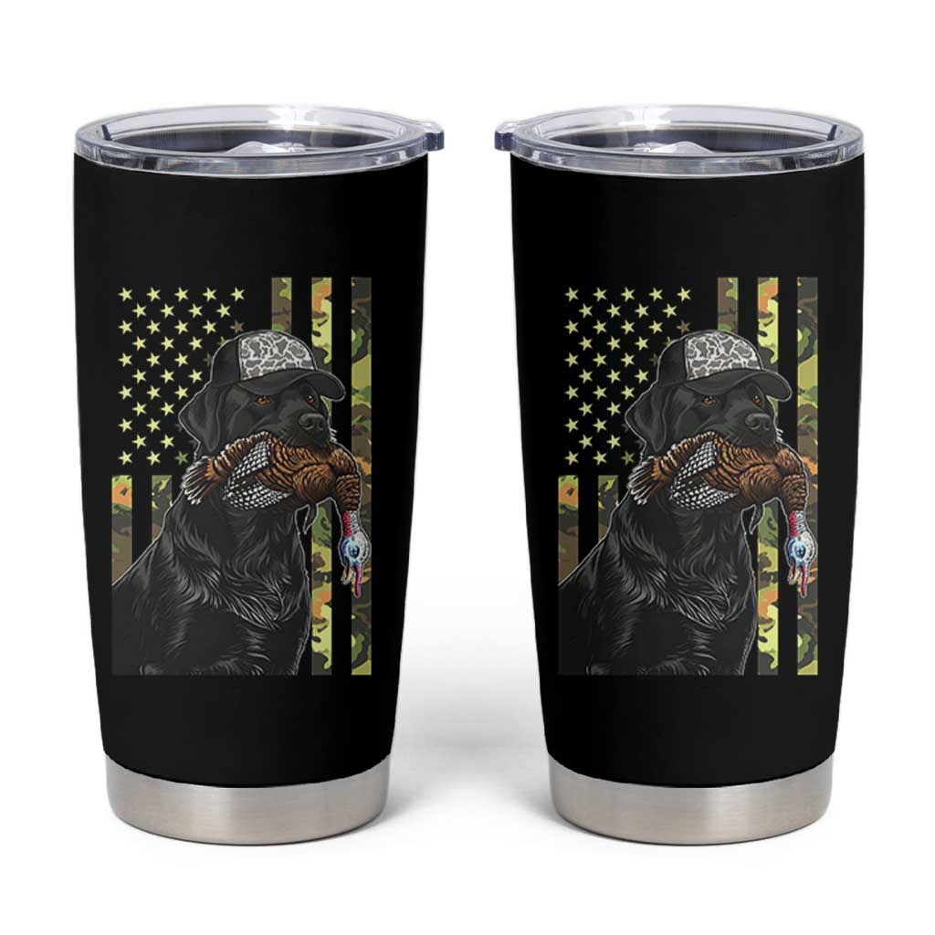 Camo Hunting Dog Turkey American Pride Gift Tumbler Cup - Wonder Print Shop
