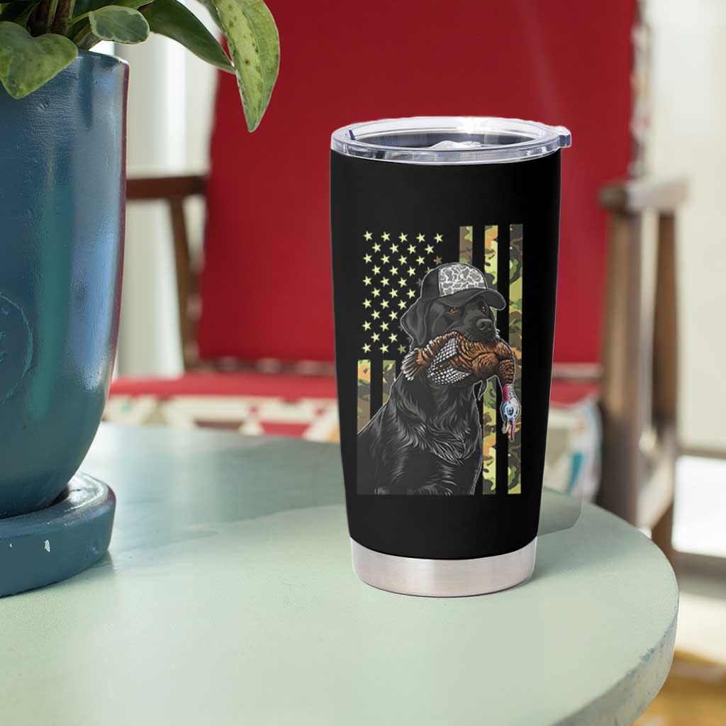 Camo Hunting Dog Turkey American Pride Gift Tumbler Cup - Wonder Print Shop