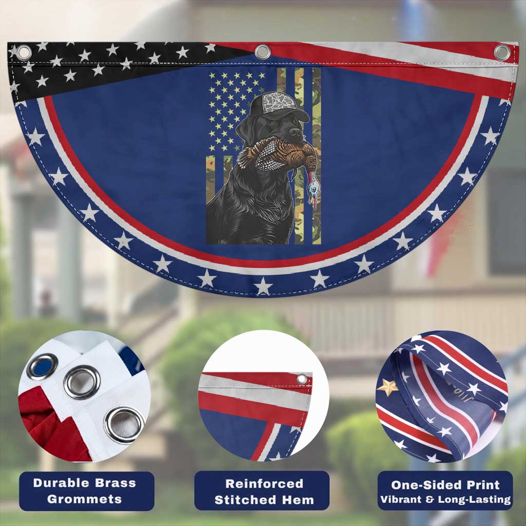 Camo Hunting Dog Turkey American Pride Gift Patriotic Fan Flag