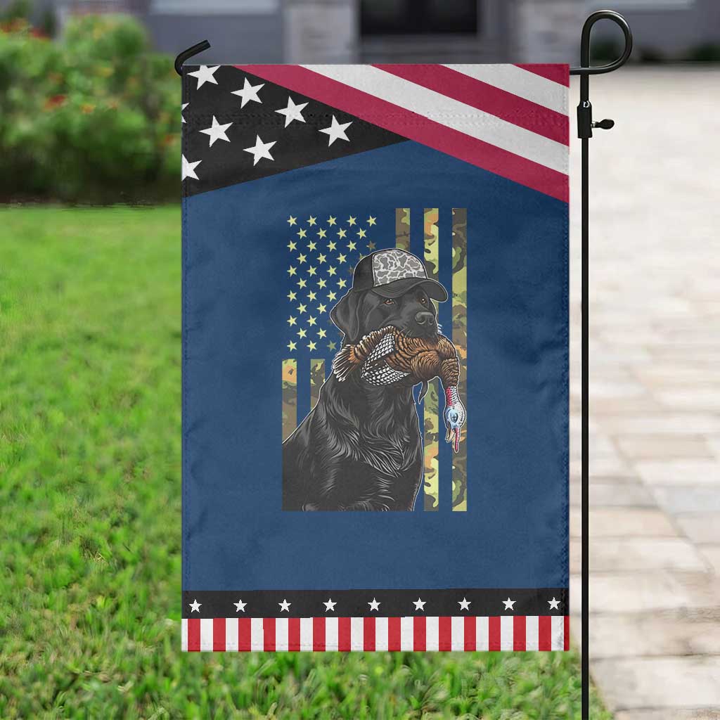 Camo Hunting Dog Turkey American Pride Gift Garden Flag