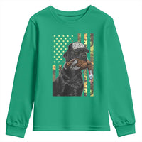 Camo Hunting Dog Turkey American Pride Gift Youth Sweatshirt - Wonder Print Shop