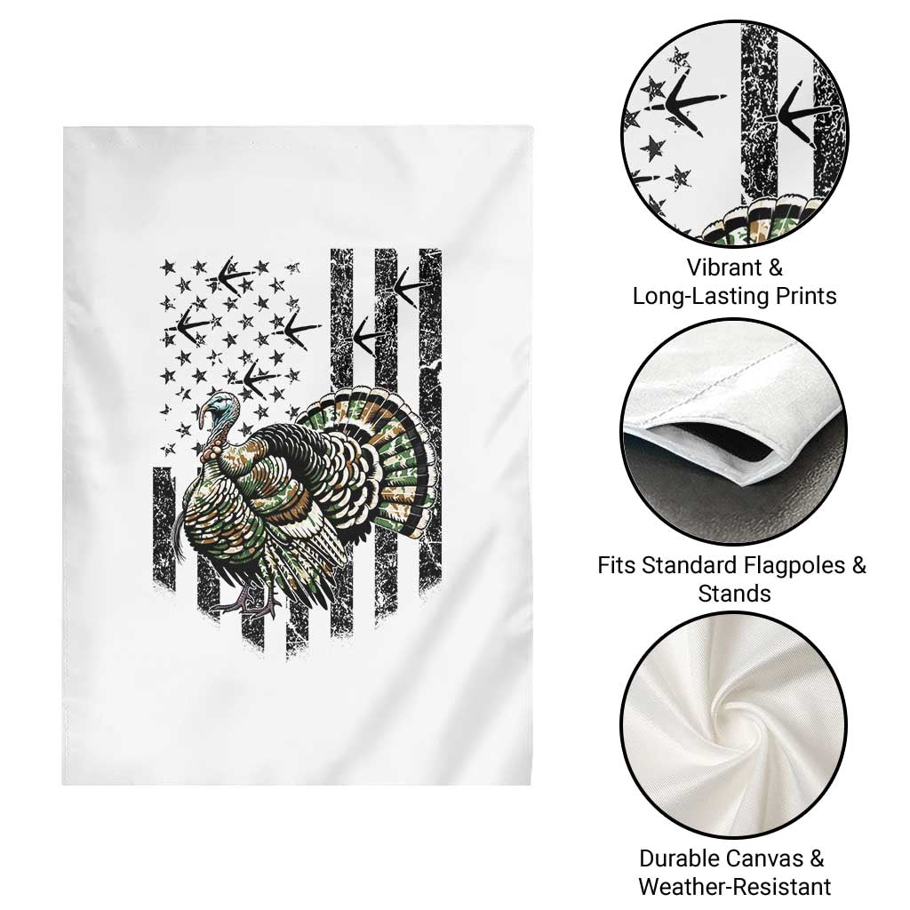 Turkey Hunter Garden Flag Patriotic American Flag Gift - Wonder Print Shop