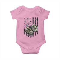 Turkey Hunter Baby Onesie Patriotic American Flag Gift - Wonder Print Shop