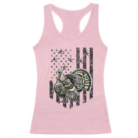 Turkey Hunter Racerback Tank Top Patriotic American Flag Gift - Wonder Print Shop