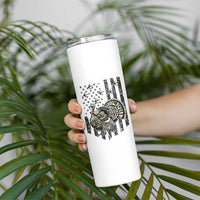 Turkey Hunter Skinny Tumbler Patriotic American Flag Gift - Wonder Print Shop