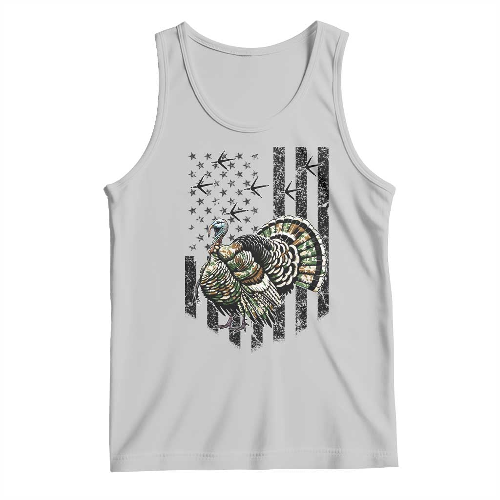 Turkey Hunter Tank Top Patriotic American Flag Gift - Wonder Print Shop