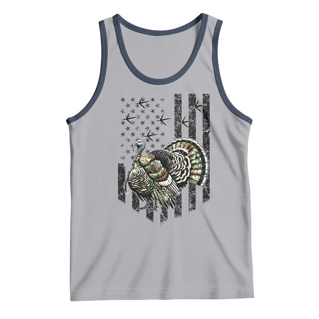 Turkey Hunter Tank Top Patriotic American Flag Gift - Wonder Print Shop