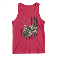 Turkey Hunter Tank Top Patriotic American Flag Gift - Wonder Print Shop