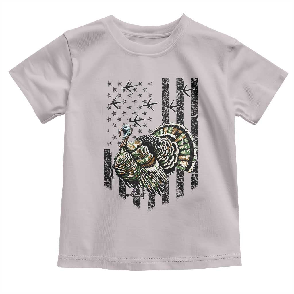 Turkey Hunter Toddler T Shirt Patriotic American Flag Gift - Wonder Print Shop