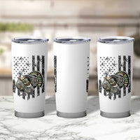 Turkey Hunter Tumbler Cup Patriotic American Flag Gift - Wonder Print Shop