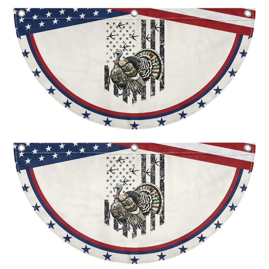 Turkey Hunter Patriotic Fan Flag American Flag Gift