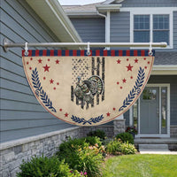 Turkey Hunter Patriotic Fan Flag American Flag Gift