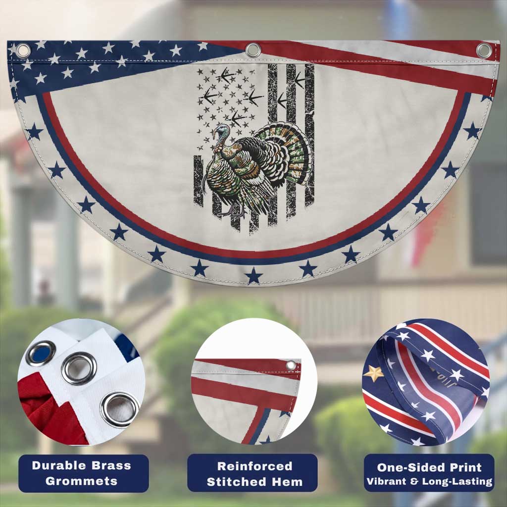 Turkey Hunter Patriotic Fan Flag American Flag Gift