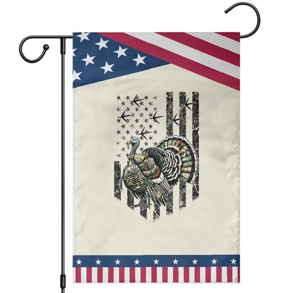 Turkey Hunter Garden Flag Patriotic American Flag Gift
