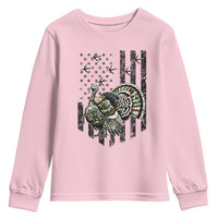 Turkey Hunter Youth Sweatshirt Patriotic American Flag Gift - Wonder Print Shop
