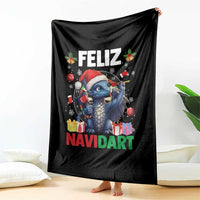 Funny Dragon Throwing Dart Christmas Gift Throw Blanket Feliz Navidart - Wonder Print Shop