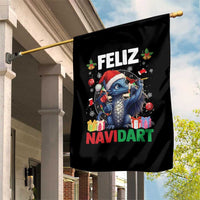 Funny Dragon Throwing Dart Christmas Gift Garden Flag Feliz Navidart - Wonder Print Shop