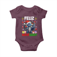 Funny Dragon Throwing Dart Christmas Gift Baby Onesie Feliz Navidart - Wonder Print Shop