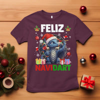 Funny Dragon Throwing Dart Christmas Gift T Shirt Feliz Navidart - Wonder Print Shop