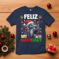Funny Dragon Throwing Dart Christmas Gift T Shirt Feliz Navidart - Wonder Print Shop
