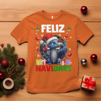 Funny Dragon Throwing Dart Christmas Gift T Shirt Feliz Navidart - Wonder Print Shop