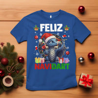 Funny Dragon Throwing Dart Christmas Gift T Shirt Feliz Navidart - Wonder Print Shop
