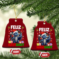 Funny Dragon Throwing Dart Christmas Gift Ceramic Ornament Feliz Navidart - Wonder Print Shop