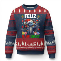 Funny Dragon Throwing Dart Xmas Gift Ugly Christmas Sweater Feliz Navidart - Wonder Print Shop