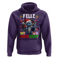 Funny Dragon Throwing Dart Christmas Gift Hoodie Feliz Navidart - Wonder Print Shop