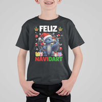 Funny Dragon Throwing Dart Christmas Gift T Shirt For Kid Feliz Navidart - Wonder Print Shop
