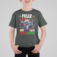 Funny Dragon Throwing Dart Christmas Gift T Shirt For Kid Feliz Navidart - Wonder Print Shop