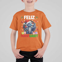 Funny Dragon Throwing Dart Christmas Gift T Shirt For Kid Feliz Navidart - Wonder Print Shop
