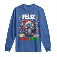 Funny Dragon Throwing Dart Christmas Gift Long Sleeve Shirt Feliz Navidart - Wonder Print Shop