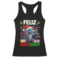 Funny Dragon Throwing Dart Christmas Gift Racerback Tank Top Feliz Navidart - Wonder Print Shop
