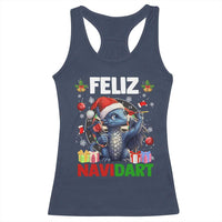 Funny Dragon Throwing Dart Christmas Gift Racerback Tank Top Feliz Navidart - Wonder Print Shop
