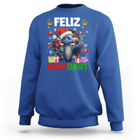 Funny Dragon Throwing Dart Christmas Gift Sweatshirt Feliz Navidart - Wonder Print Shop